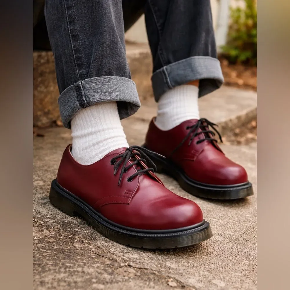 Dr Martens 1925 5400 Cherry Red Oxford Mens 6 Womens 7 Leather